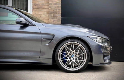 FOR BMW M3 M4 F80 F82 SIDE SKIRTS EXTENSION BLADE LIP CARBON FIBRE LOOK 2013+