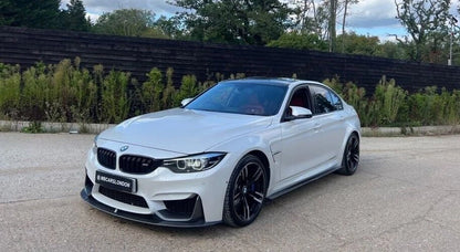 FOR BMW M3 M4 F80 F82 SIDE SKIRTS EXTENSION BLADE LIP CARBON FIBRE LOOK 2013+