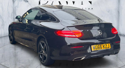 FOR MERCEDES COUPE C CLASS C205 A205 REAR BOOT SPOILER LIP AMG LOOK GLOSS BLACK