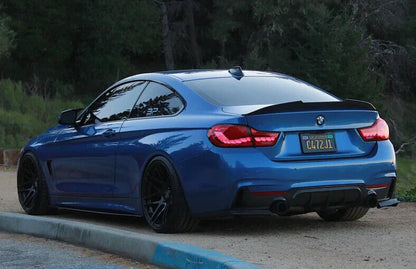 FOR BMW 4 SERIES F32 COUPE PSM REAR BOOT SPOILER LIP HIGH KICK GLOSS BLACK