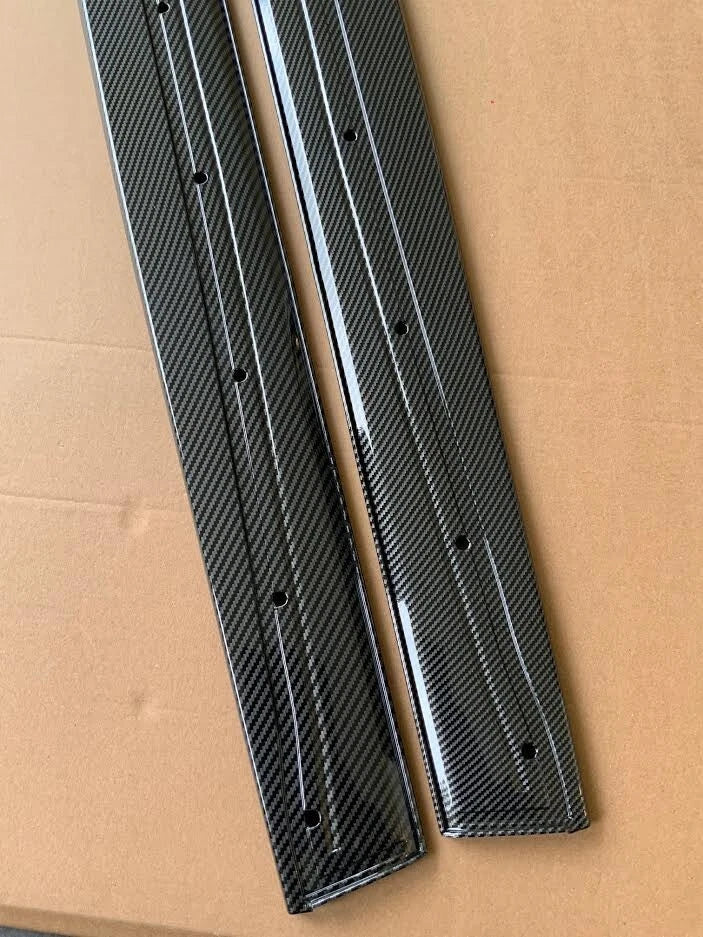 FOR BMW F32 F33 F36 M PERFORMANCE STYLE SIDE SKIRT CARBON LOOK EXTENSION 2012+