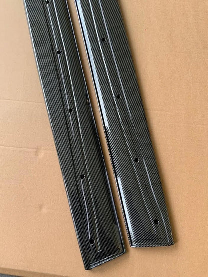 FOR BMW F32 F33 F36 M PERFORMANCE STYLE SIDE SKIRT CARBON LOOK EXTENSION 2012+