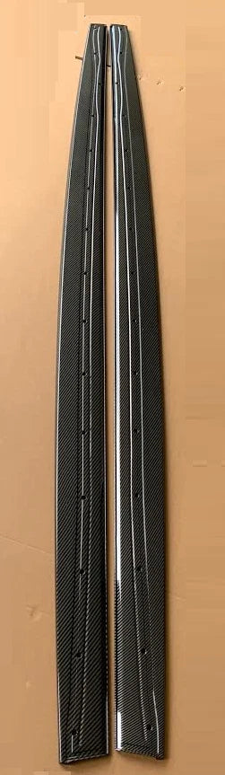 FOR BMW F32 F33 F36 M PERFORMANCE STYLE SIDE SKIRT CARBON LOOK EXTENSION 2012+