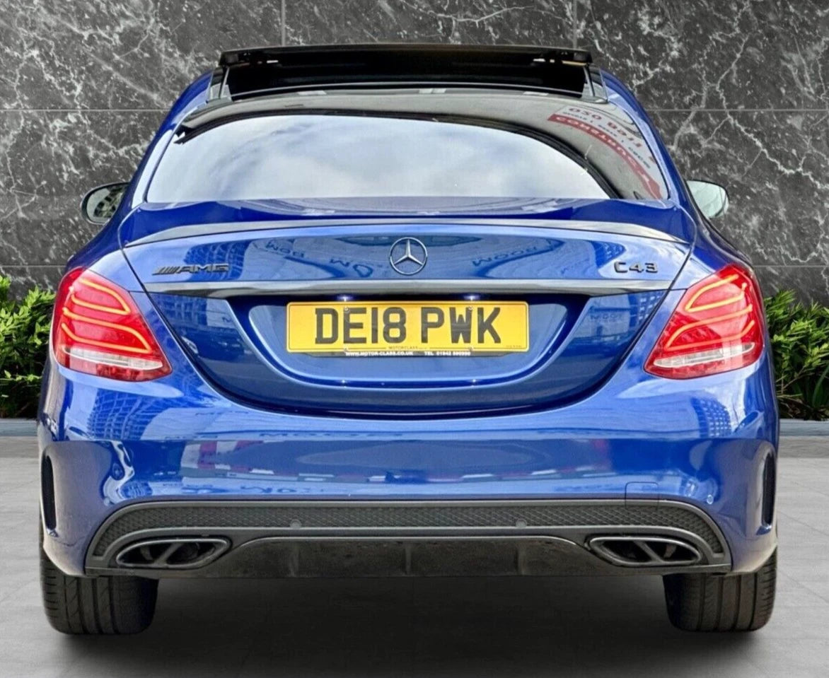 FOR MERCEDES C CLASS W205 C63 C43 AMG REAR BOOT TRUNK LID SPOILER CARBON LOOK