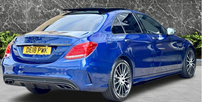 FOR MERCEDES C CLASS W205 C63 C43 AMG REAR BOOT TRUNK LID SPOILER CARBON LOOK