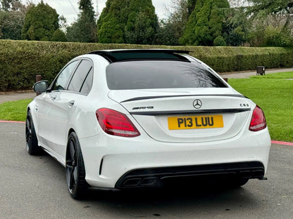 FOR MERCEDES C CLASS W205 C63 C43 AMG REAR BOOT TRUNK LID SPOILER CARBON LOOK