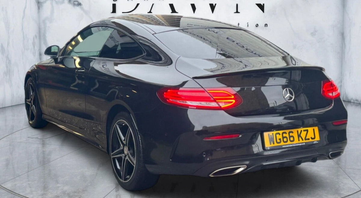 MERCEDES C CLASS COUPE C205 A205 REAR BOOT SPOILER LIP AMG STYLE GLOSS BLACK