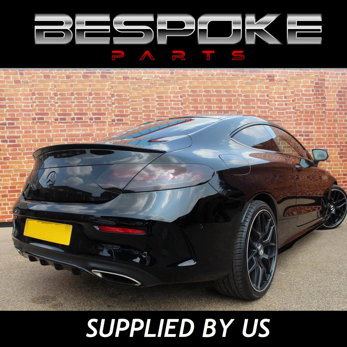 MERCEDES C CLASS COUPE C205 A205 REAR BOOT SPOILER LIP AMG STYLE GLOSS BLACK