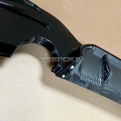 BMW 1 SERIES F20 F21 REAR DIFFUSER LIP 2015-19 LCI 135/140 STYLE CARBON LOOK