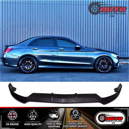 Mercedes C Class AMG Line C43 W205 C205 Brabus Front Splitter Lip Gloss Black