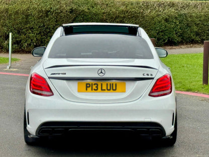MERCEDES C CLASS REAR BOOT LID SPLITTER SPOILER C63 C43 AMG LIP CARBON LOOK