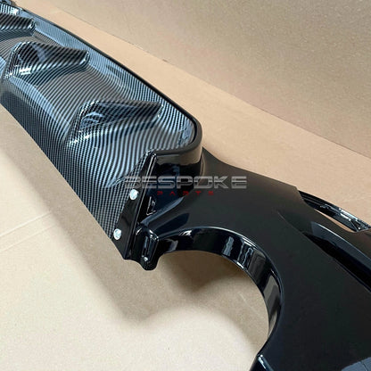 BMW 1 SERIES F20 F21 REAR DIFFUSER LIP 2015-19 LCI 135/140 STYLE CARBON LOOK