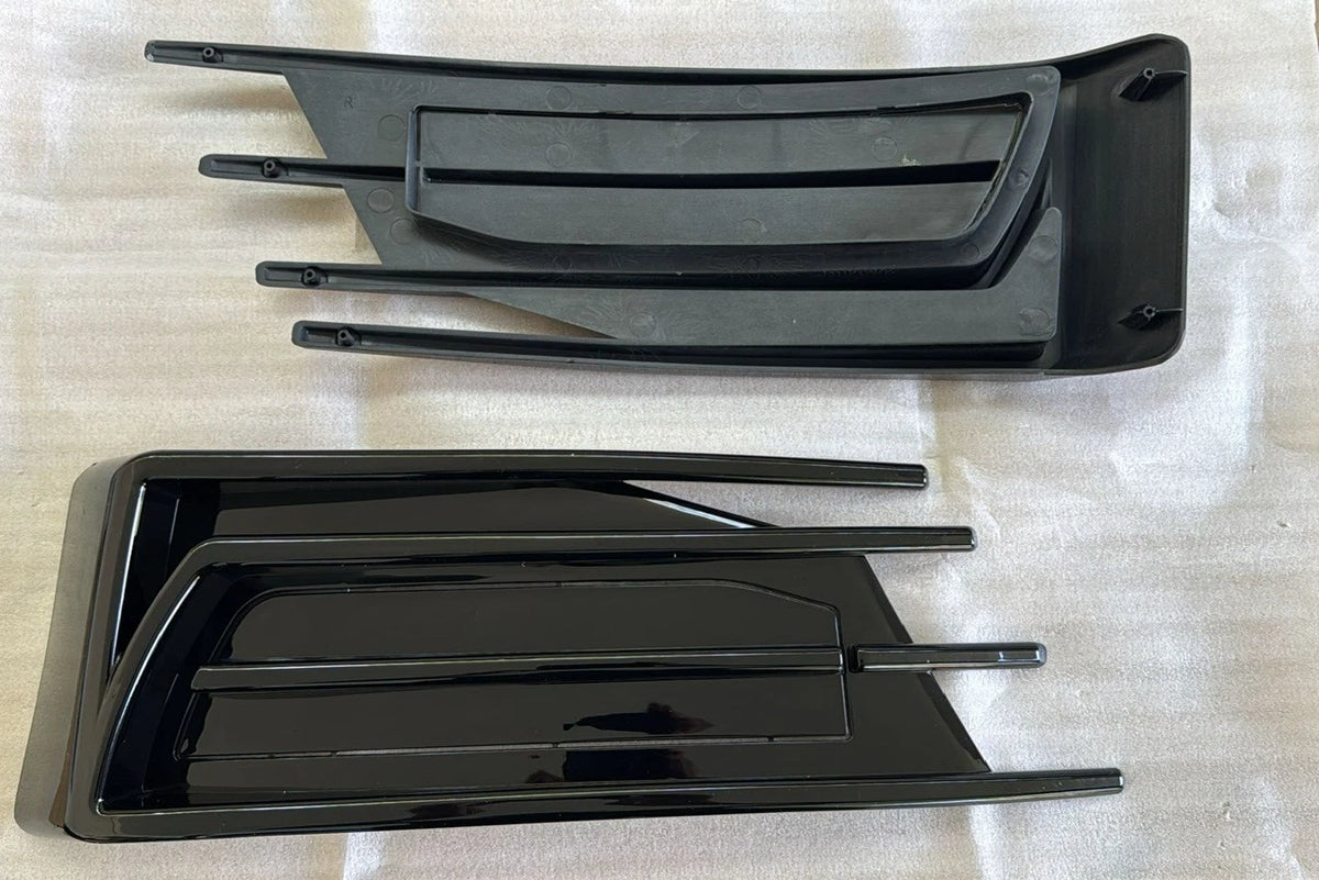 FOR VW T6 FRONT SPORTLINE BUMPER FOG LIGHT COVER SPLITTER LIP TRANSPORTER 2015+