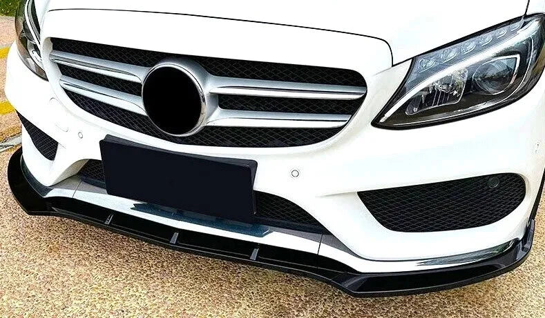 Mercedes C Class AMG Line C43 Gloss Black Front Splitter Spoiler Lip W205 C205