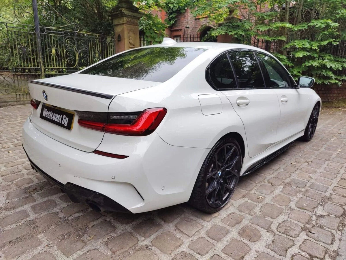 BMW G20 G21 REAR DIFFUSER SPLITTER SPOILER LIP FOR M SPORT GLOSS BLACK