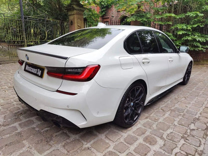 BMW G20 G21 REAR DIFFUSER SPLITTER SPOILER LIP FOR M SPORT GLOSS BLACK