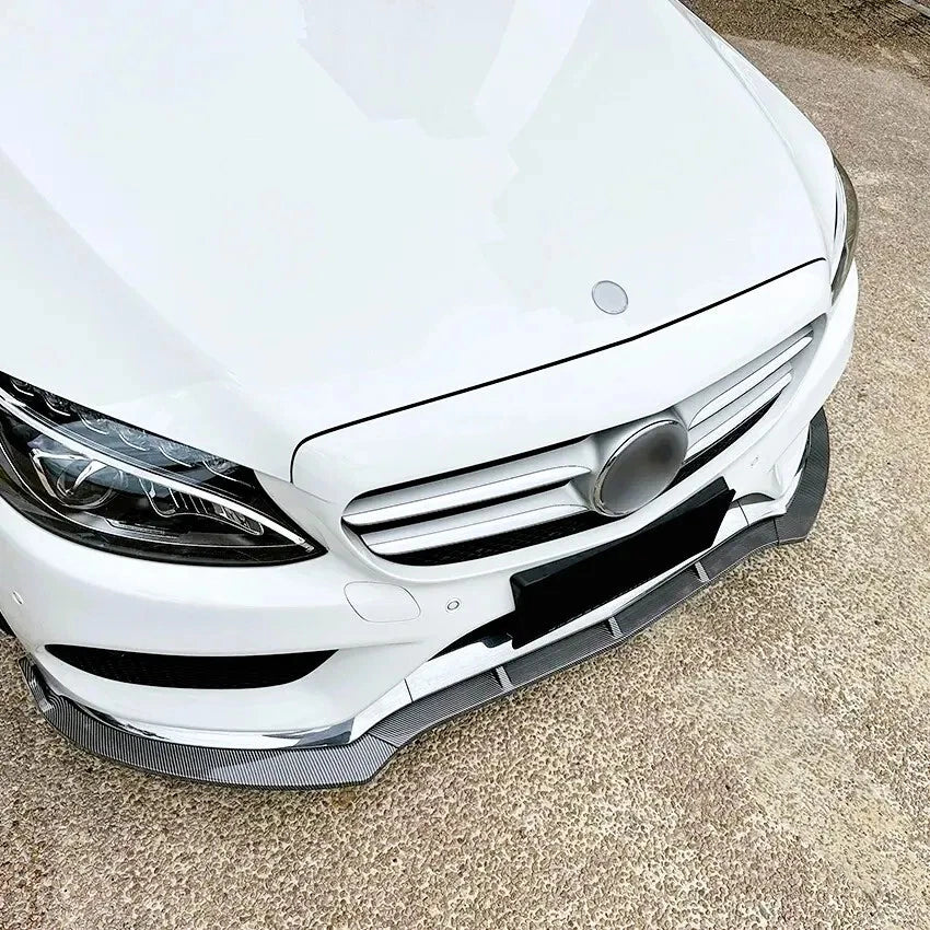 Mercedes C Class AMG Line C43 Gloss Black Front Splitter Spoiler Lip W205 C205