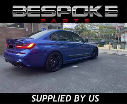 BMW G20 G21 REAR DIFFUSER SPLITTER SPOILER LIP FOR M SPORT GLOSS BLACK