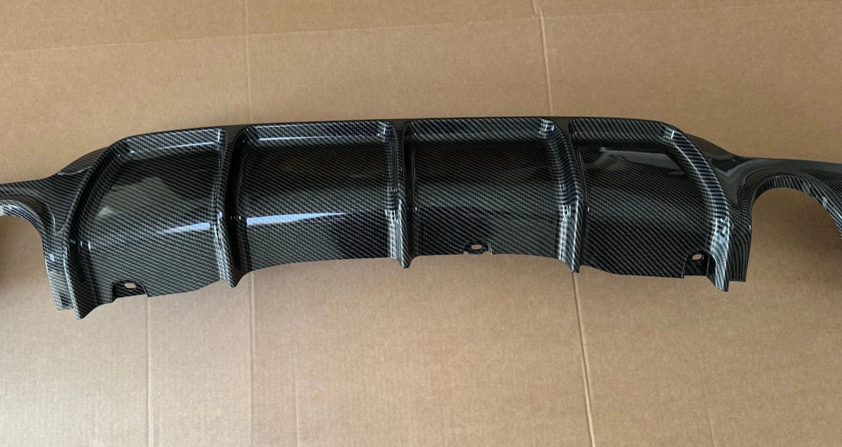 BMW 4 SERIES F32 F33 F36 REAR DIFFUSER + FRONT LIP SPLITTER SPOILER CARBON LOOK