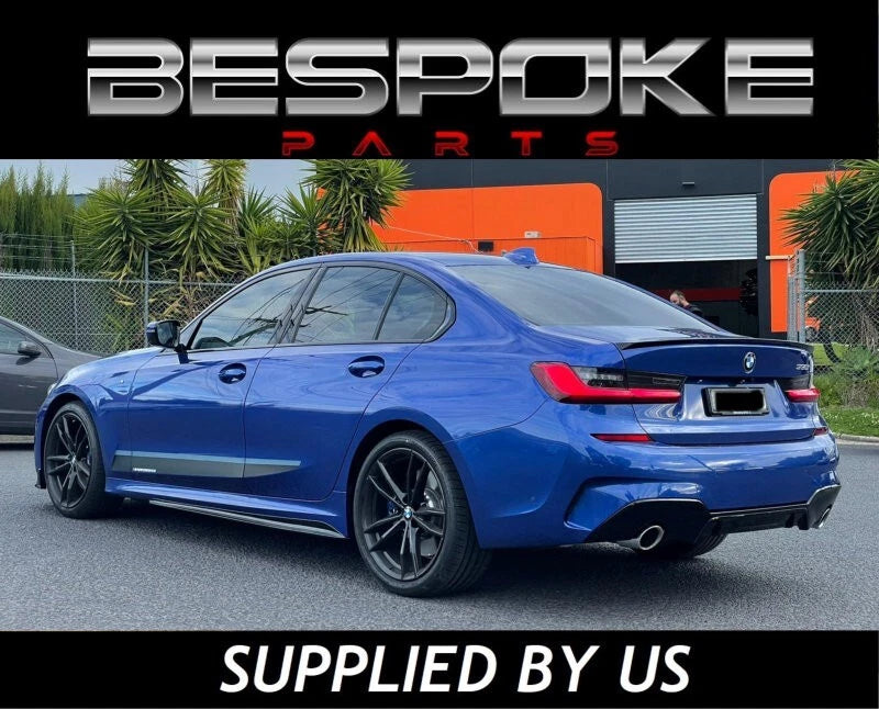 BMW G20 G21 REAR DIFFUSER SPLITTER SPOILER LIP FOR M SPORT GLOSS BLACK