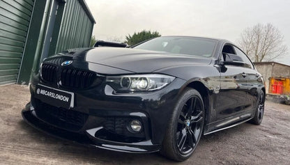 FRONT SPLITTER SPOILER LIP CORNERS F32 F33 F36 SERIES 2009-2019 GLOSS BLACK