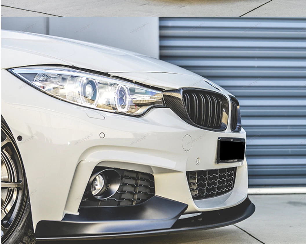 BMW 4 SERIES F32 F33 F36 FRONT SPLITTER LIP BUMPER DIFFUSER MATT BLACK 2013-2020