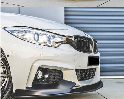 BMW 4 SERIES F32 F33 F36 FRONT SPLITTER LIP BUMPER DIFFUSER MATT BLACK 2013-2020