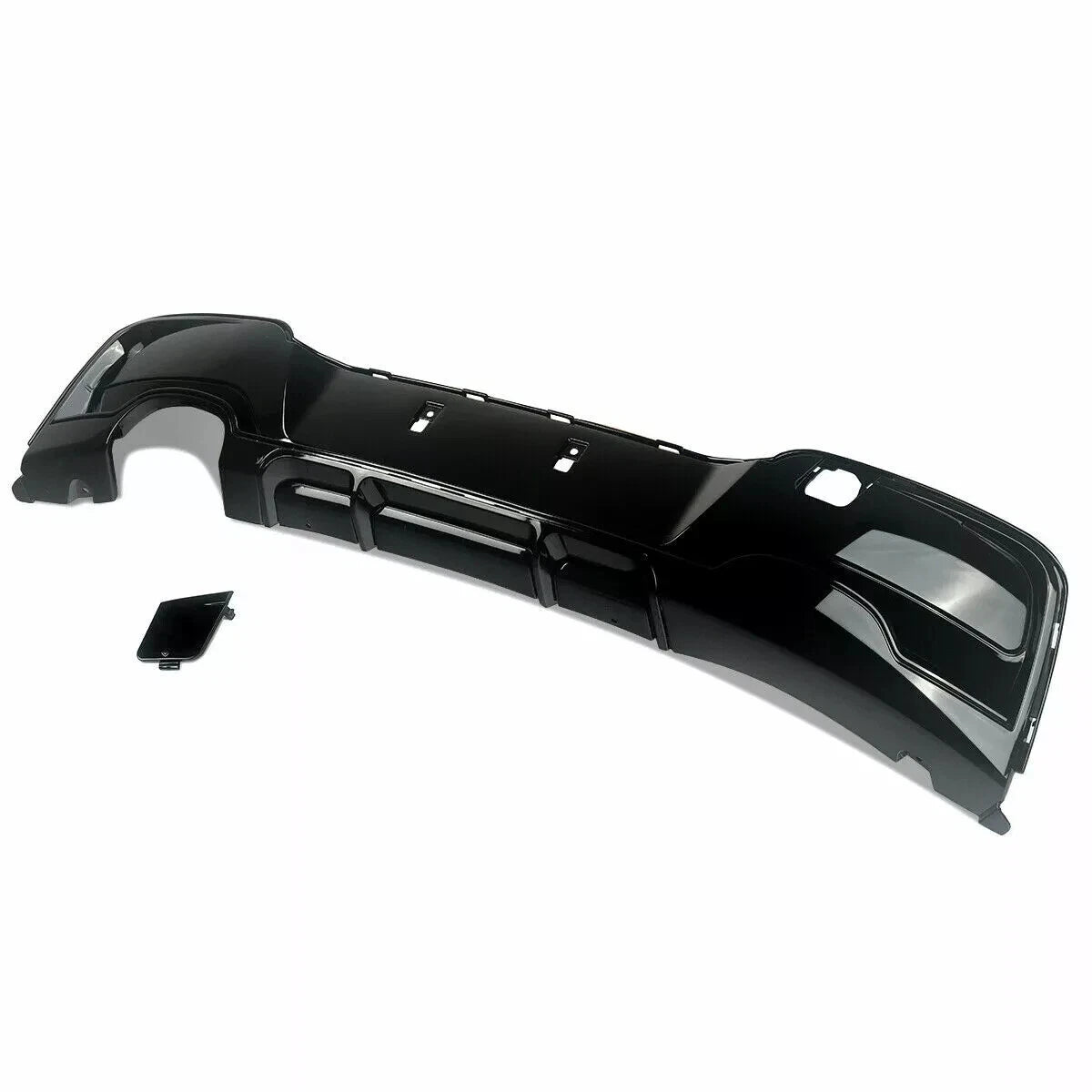 BMW 1 SERIES F20 F21 PRE-LCI REAR DIFFUSER GLOSS BLACK LIP BUMPER VALANCE 11-15