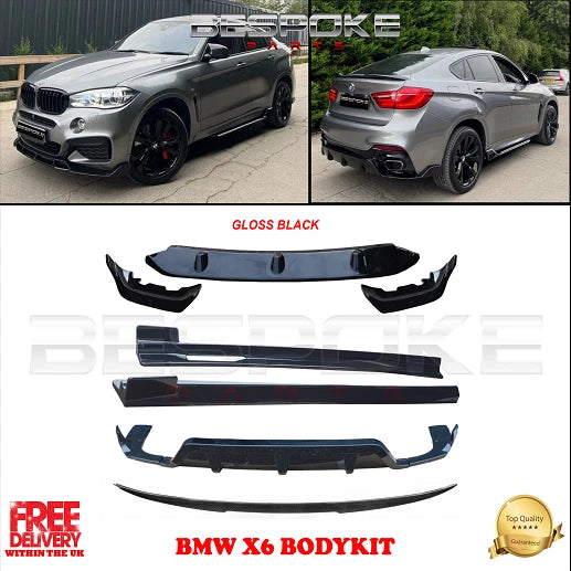 FOR BMW X6 F16 TRANSFORM AERO BODYKIT FRONT SPLITTER LIP REAR DIFFUSER M SPORT