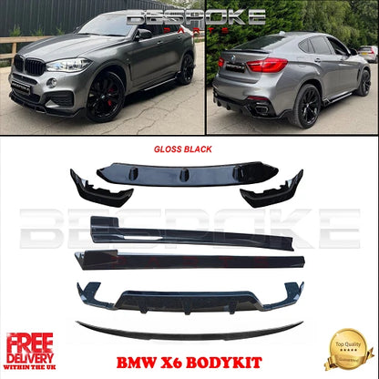 FOR BMW X6 F16 TRANSFORM AERO BODYKIT FRONT SPLITTER LIP REAR DIFFUSER M SPORT