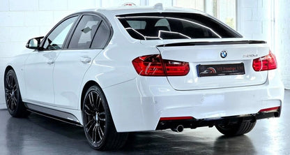 FOR BMW 3 SERIES F30 F31 GLOSS BLACK REAR DIFFUSER M PERFORMANCE LIP VALANCE 11+