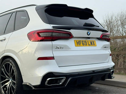 FOR BMW X5 G05 M SPORT REAR TRUNK BOOT SPOILER LIP GLOSS BLACK TOP BODYKIT 2019+