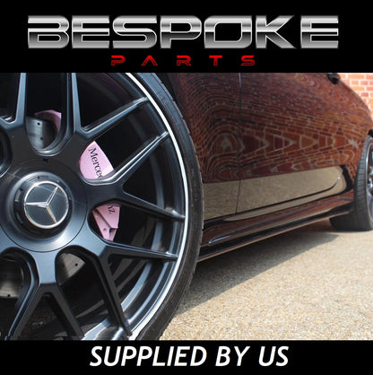FOR MERCEDES W205 W204 C205 W176 A CARBON LOOK BLACK SIDE SKIRT EXTENTION LIP
