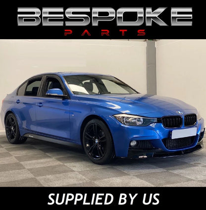 FOR BMW 3 SERIES F30 F31 FRONT LIP SPLITTER GLOSS BLACK M SPORT DIFFUSER SPOILER