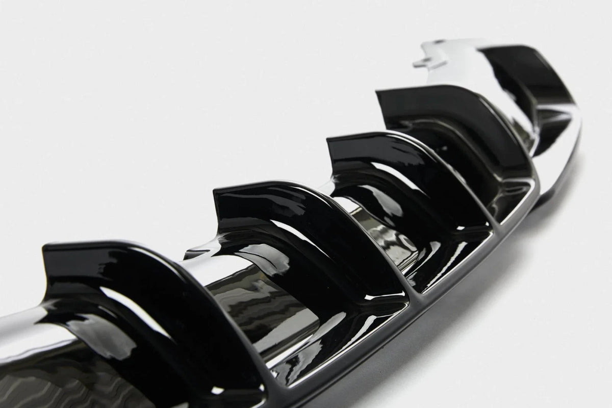 FOR BMW 3 SERIES F30 F31 GLOSS BLACK REAR DIFFUSER M PERFORMANCE LIP VALANCE 11+