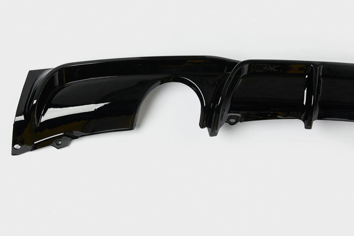 FOR BMW 3 SERIES F30 F31 GLOSS BLACK REAR DIFFUSER M PERFORMANCE LIP VALANCE 11+