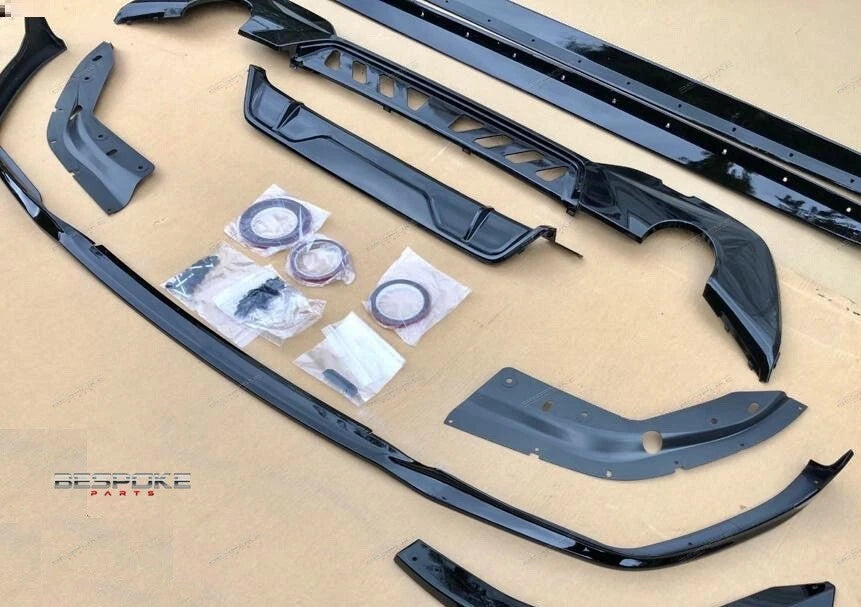 FOR BMW 3 SERIES G20 G21 M PERFORMANCE KIT GLOSS BLACK +GRILL FRONT LIP BODYKIT