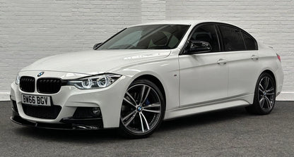 FOR BMW 3 SERIES M SPORT F30 GLOSS BLACK REAR SPOILER LIP + FRONT SPLITTER