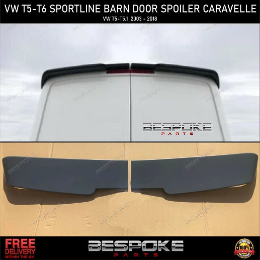 FOR VW TRANSPORTER T5 T6 REAR ROOF BOOT SPOILER CARAVELLE TWIN BARN DOOR 03-15