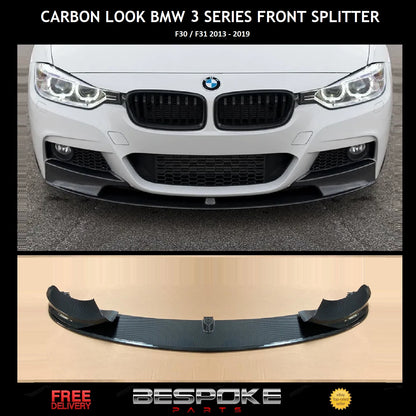 FOR BMW 3 SERIES F30 F31 FRONT SPLITTER LIP M PERFORMANCE CARBON M PERFORMANCE