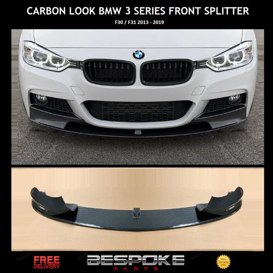 FOR BMW 3 SERIES F30 F31 FRONT SPLITTER LIP M PERFORMANCE CARBON M PERFORMANCE
