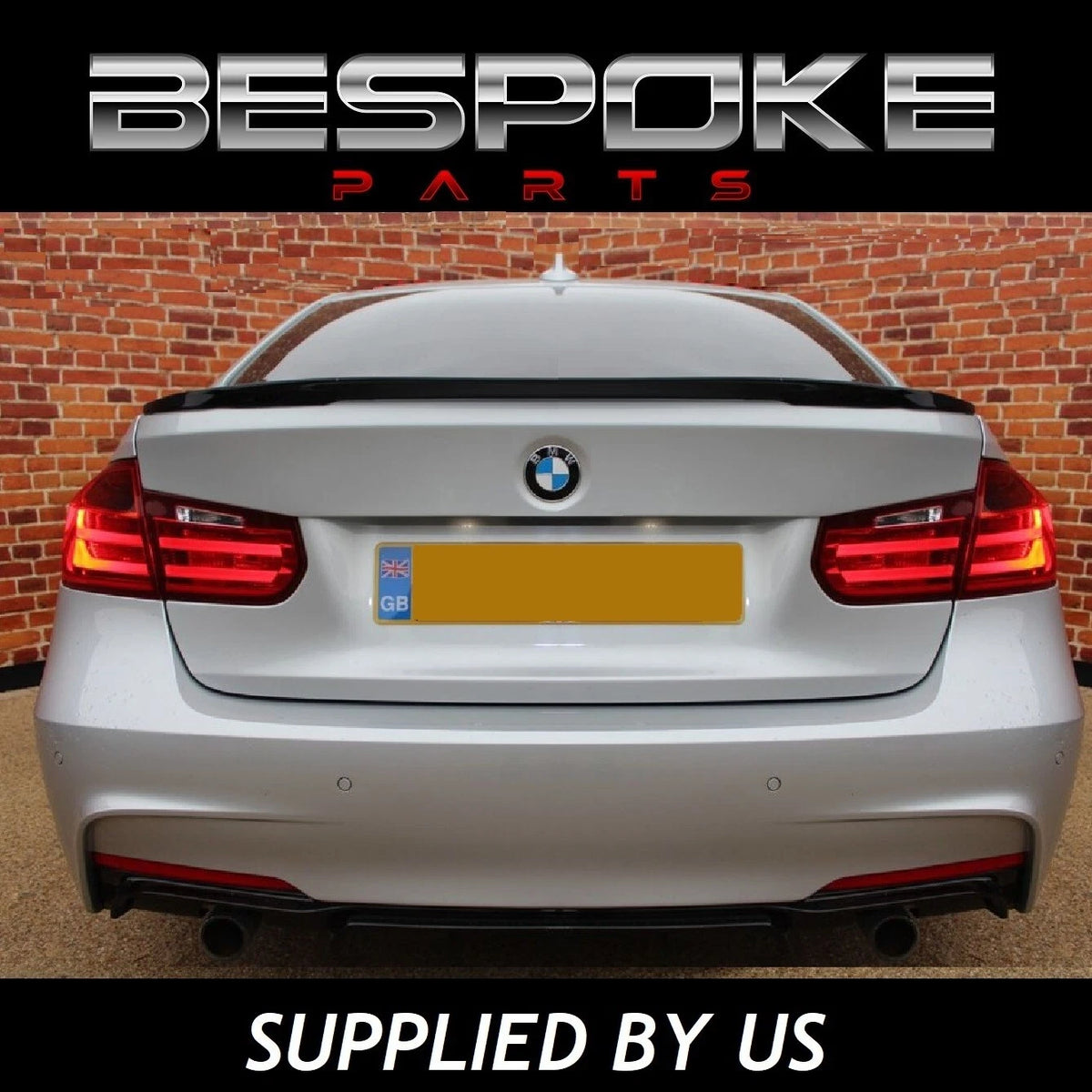 FOR BMW 3 SERIES F30 F80 REAR TRUNK LIP BOOT SPOILER GLOSS BLACK M SPORT M STYLE