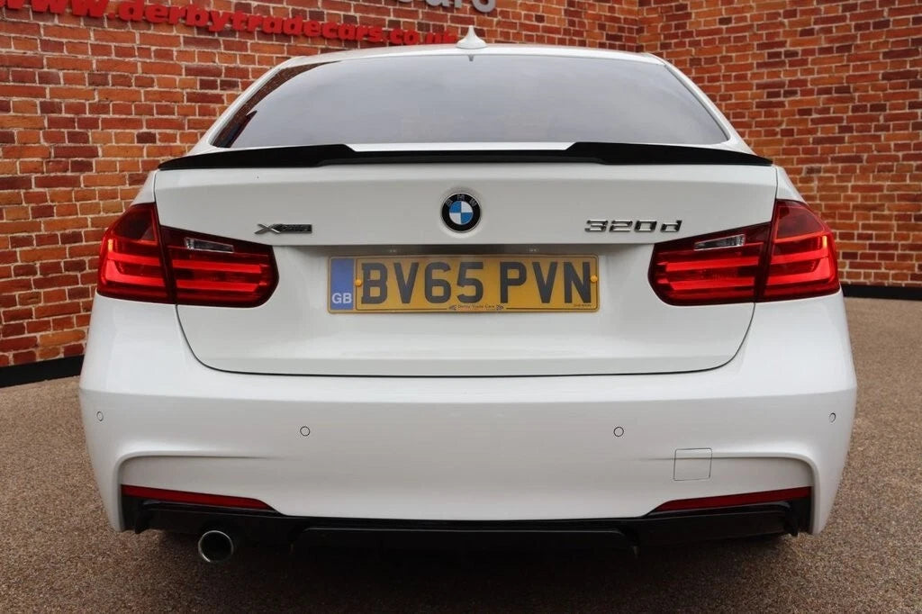 FOR BMW 3 SERIES F30 F80 M4 V STYLE REAR TRUNK LIP BOOT SPOILER GLOSS BLACK