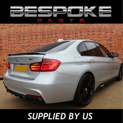 FOR BMW 3 SERIES F30 F80 REAR TRUNK LIP BOOT SPOILER GLOSS BLACK M SPORT M STYLE