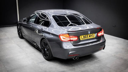 FOR BMW 3 SERIES F30 F80 M4 V STYLE REAR TRUNK LIP BOOT SPOILER GLOSS BLACK