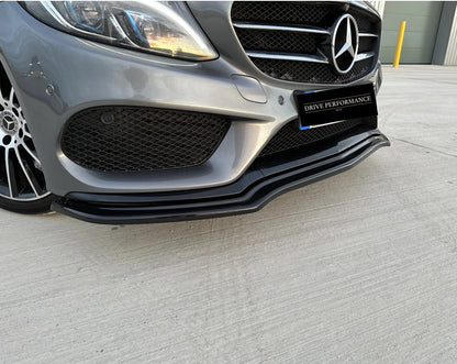 Mercedes W205 S205 C205 Front Gloss Black Bumper Spoiler Splitter AMG line C43