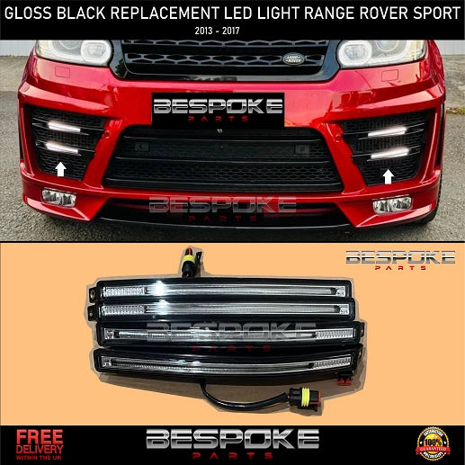 L494 LM BODYKIT REPLACEMENT x 4 DRL LIGHT FOR 2013 2017 RANGE ROVER SPORT LIP