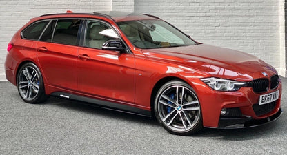FOR BMW 3 SERIES F30 F31 FRONT LIP SPLITTER GLOSS BLACK M SPORT DIFFUSER SPOILER