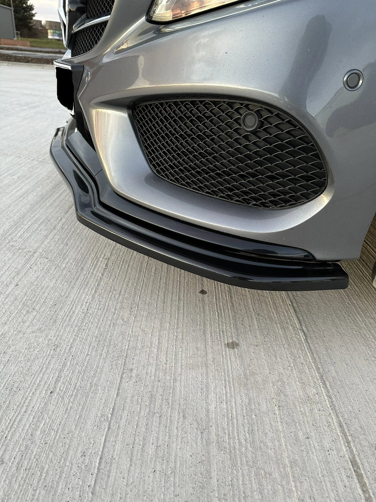 Mercedes W205 S205 C205 Front Gloss Black Bumper Spoiler Splitter AMG line C43
