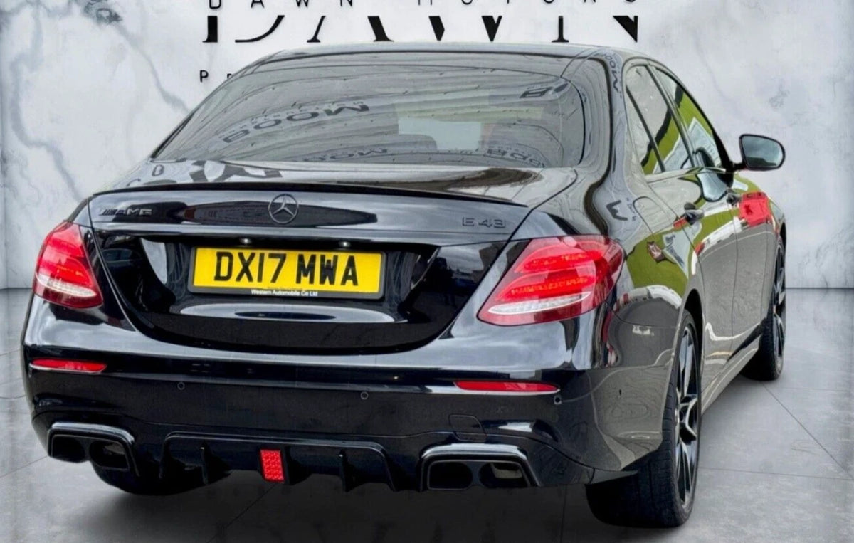 FOR MERCEDES E CLASS W213 BOOT SPOILER SALOON C63 STYLE GLOSS BLACK LIP 2016 +